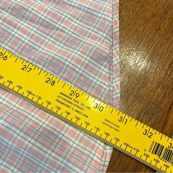 Vineyard Vines Classic Fit Tucker Shirt size XL pink blue plaid button down - Picture 4 of 7
